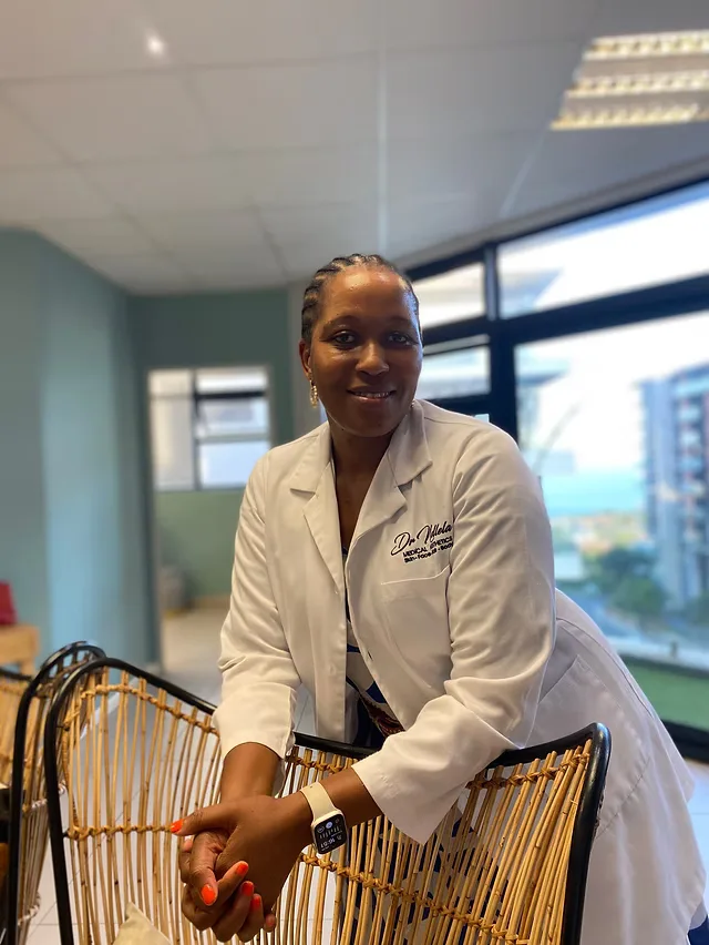 Dr. Nokwazi Ndlela in New You Medical clinical consultation suite